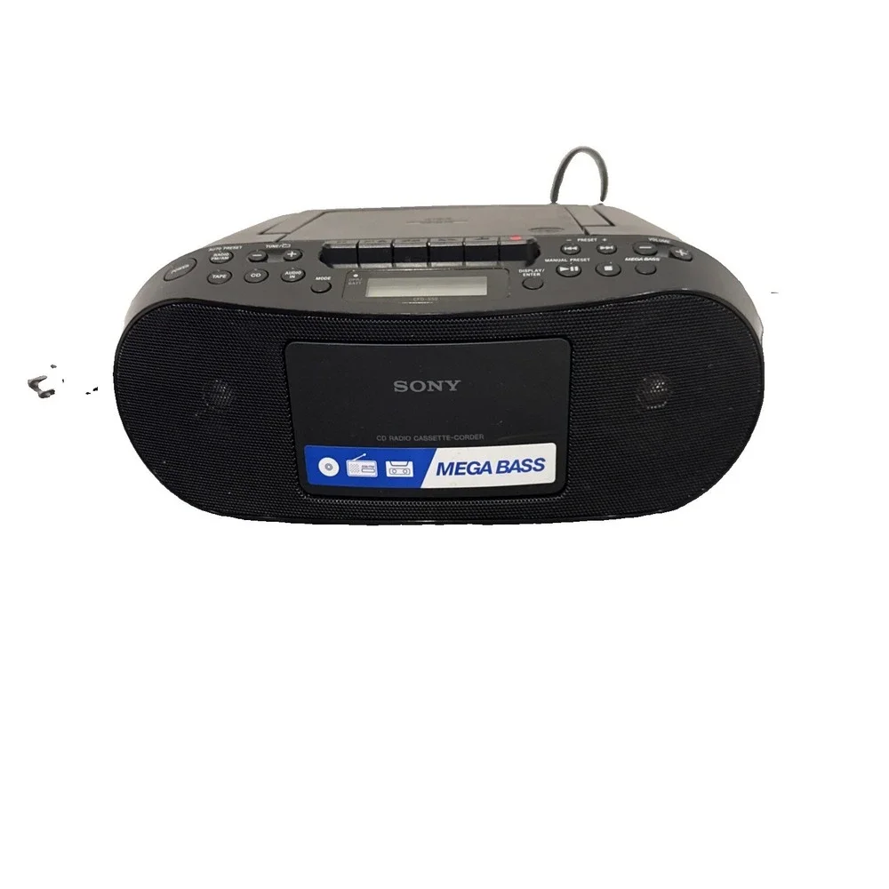 Sony CFD-S50 Mega Bass Boombox Personal Audio System CD-MP3-Cassette-AM/FM Radio
